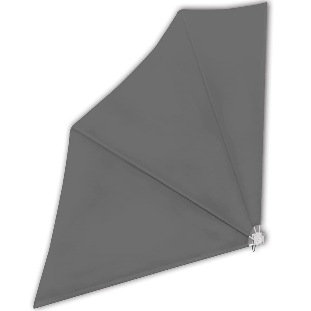 Kokoontaittuva parvekkeen sivumarkiisi harmaa 140x140 cm - Sisustajankoti.fi