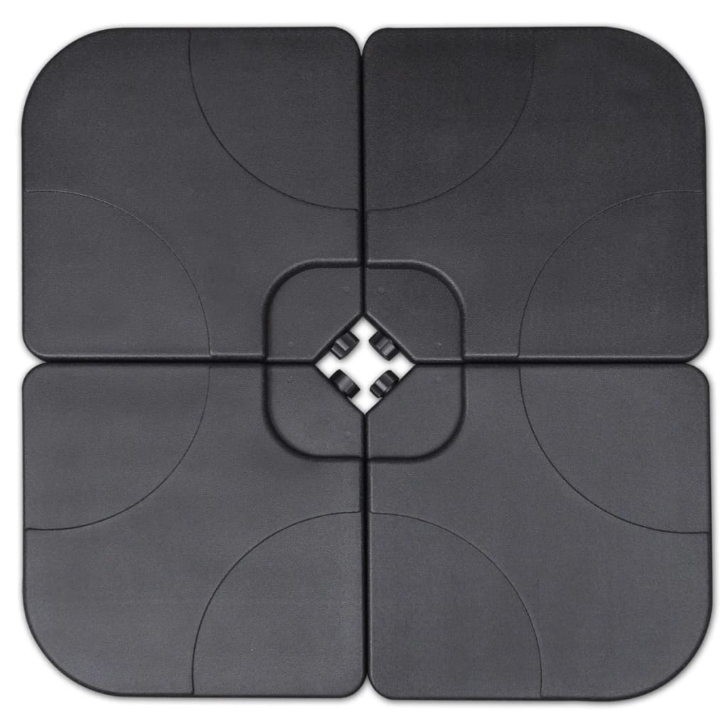 Alumiinirunkoinen Aurinkovarjo Kannettavalla Alustalla Valkoinen - Sisustajankoti.fi