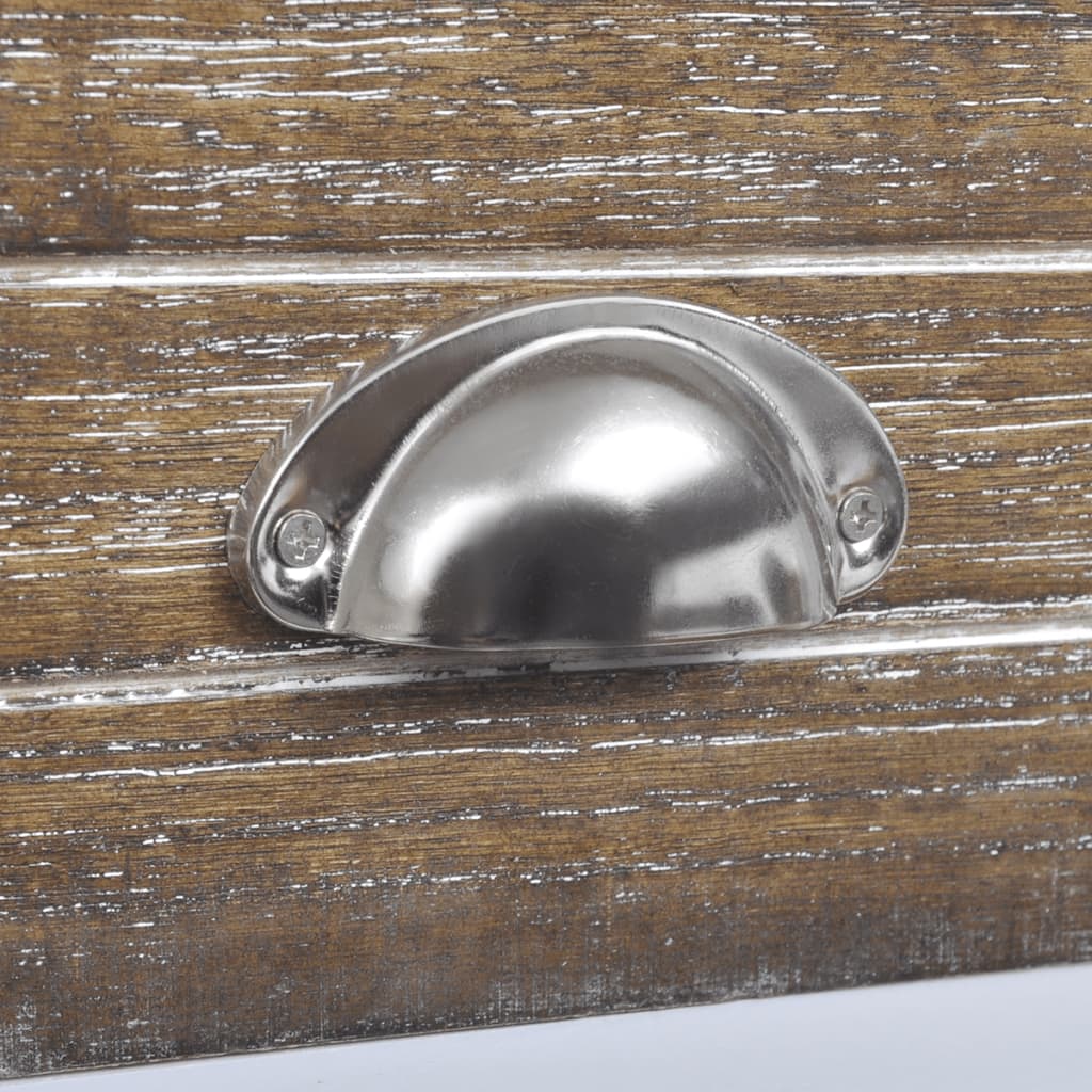 Yöpöytä 1 vetolaatikolla ruskea ja valkoinen - Sisustajankoti.fi