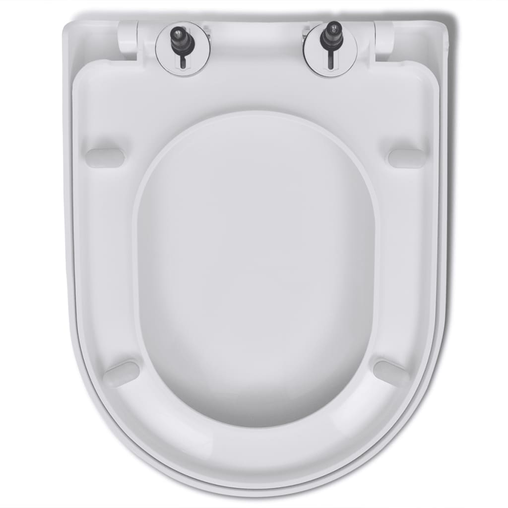 WC-istuin pikakiinnityksellä soft-close neliö valkoinen - Sisustajankoti.fi