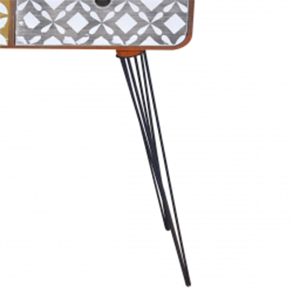 Sivupöytä 3 vetolaatikolla ja koristekuvioilla Ruskea - Sisustajankoti.fi