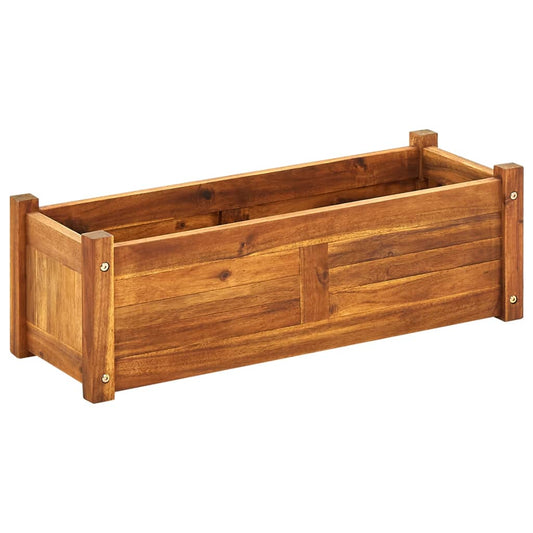 Puutarhan korotettu kukkalaatikko akaasiapuu 76x27,6x25 cm - Sisustajankoti.fi