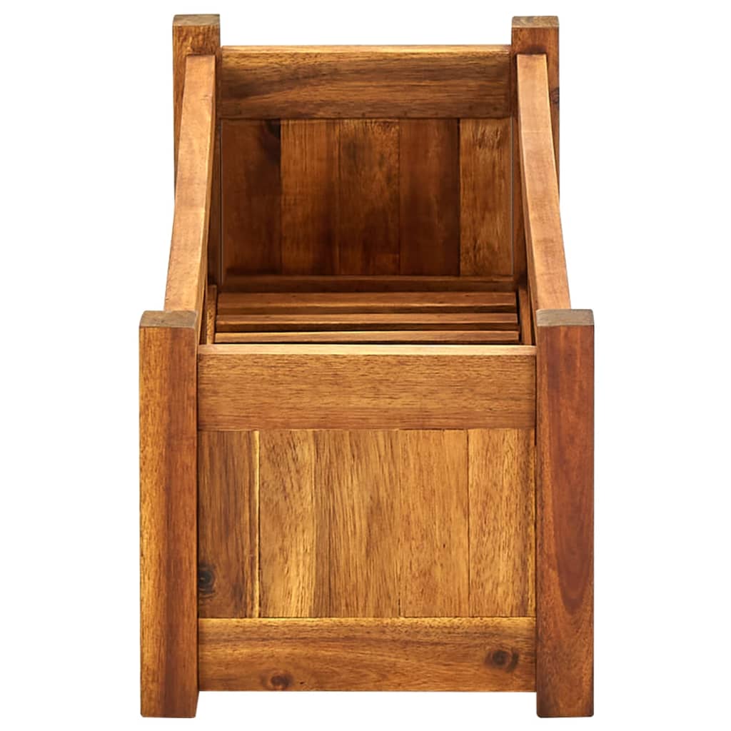 Puutarhan korotettu kukkalaatikko akaasiapuu 76x27,6x25 cm - Sisustajankoti.fi