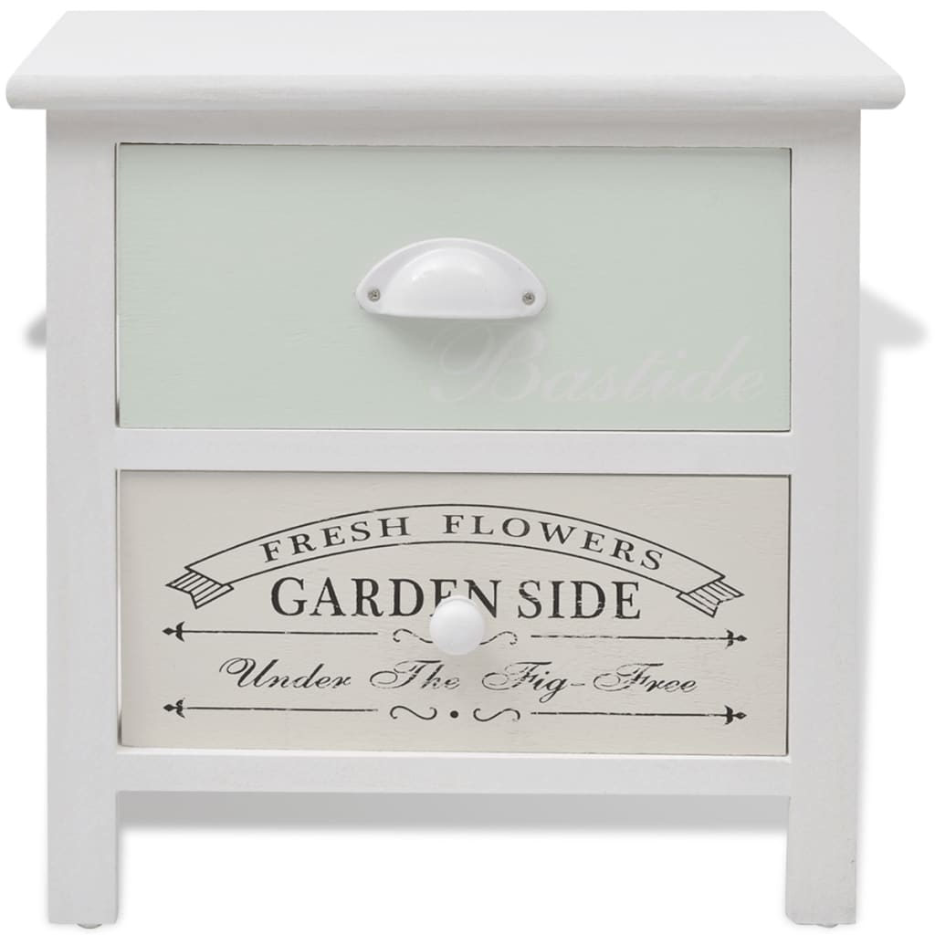 Ranskalaistyylinen yöpöytä puu - Sisustajankoti.fi