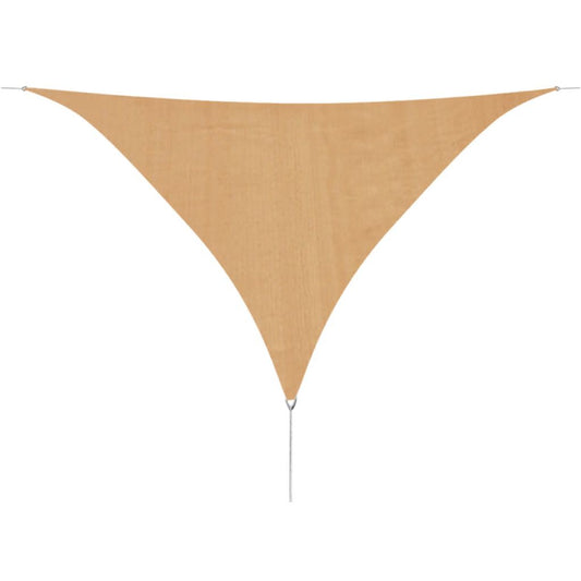 Aurinkovarjo Purje HDPE Kolmikulmainen 3.6x3.6x3.6 m Beige - Sisustajankoti.fi