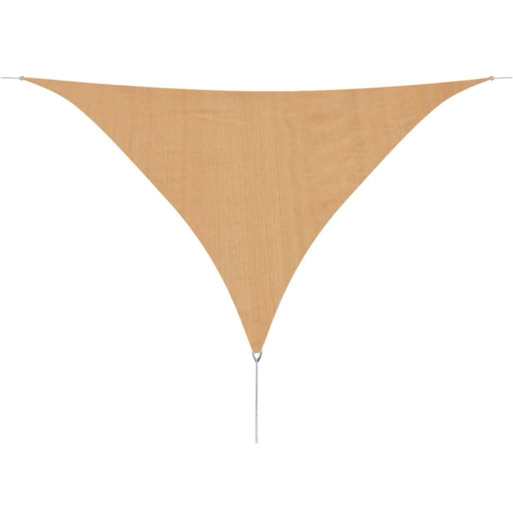 Aurinkovarjo Purje HDPE Kolmikulmainen 5x5x5 m Beige - Sisustajankoti.fi