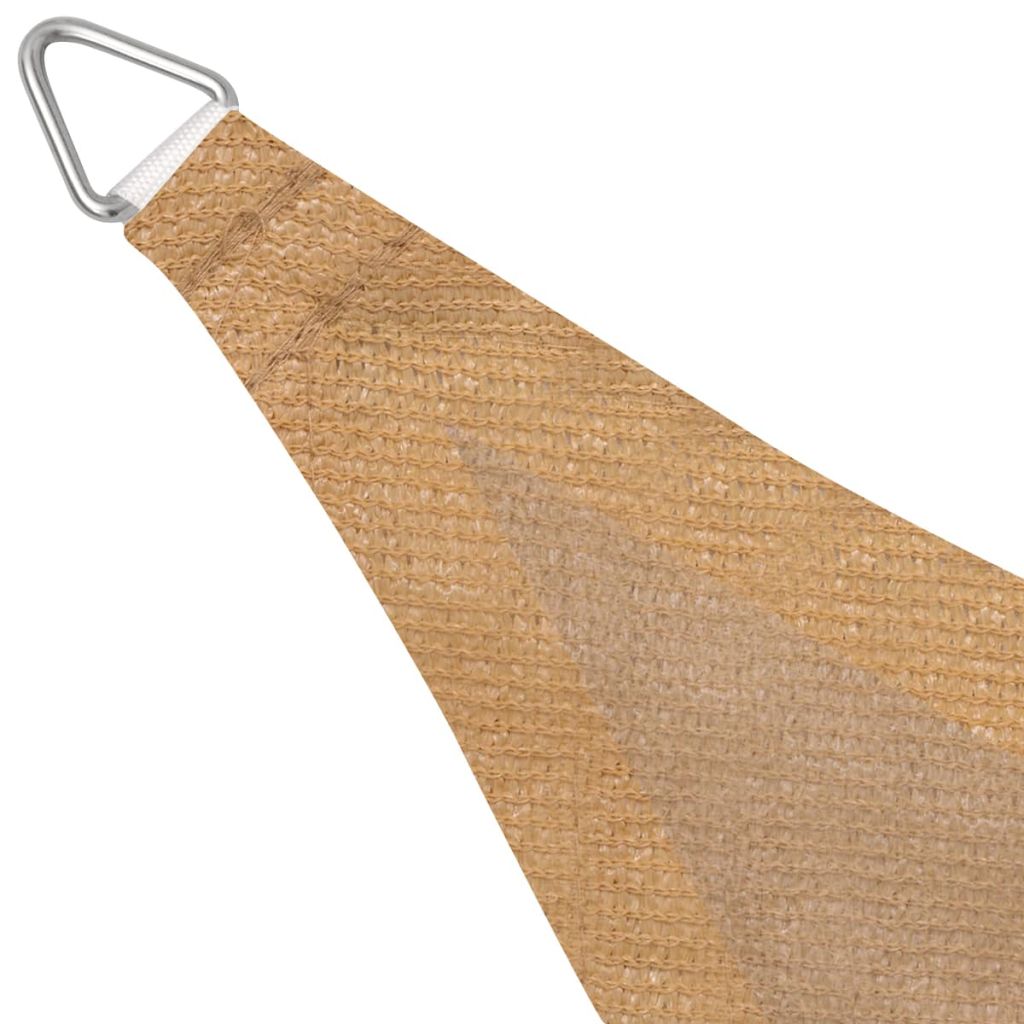 Aurinkovarjo Purje HDPE Kolmikulmainen 5x5x5 m Beige - Sisustajankoti.fi