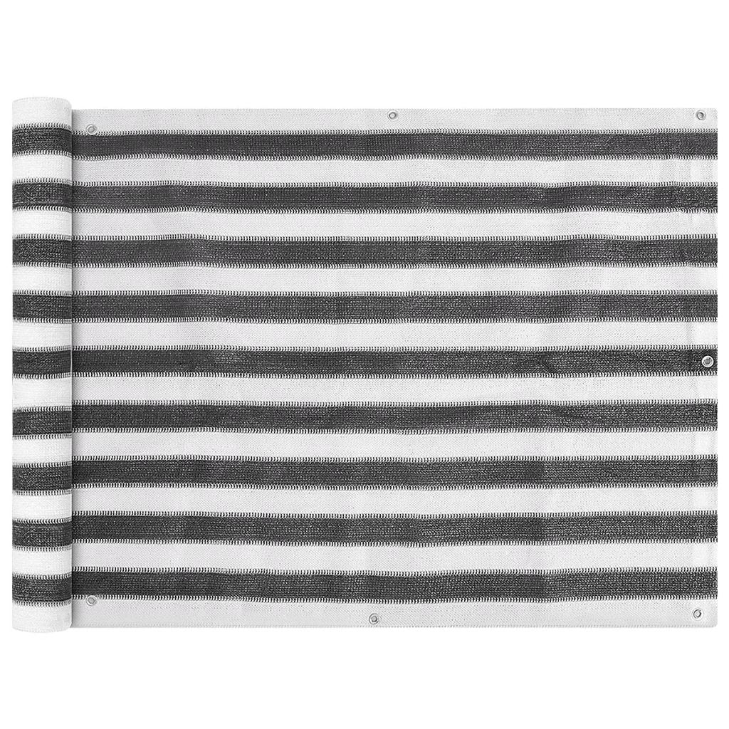 Parvekkeen Suoja HDPE 90x600 cm Antrasiitti ja valkoinen - Sisustajankoti.fi