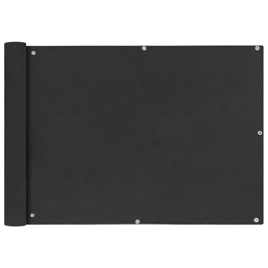 Parvekkeen suoja Oxford-kangas 75x400 cm Antrasiitti - Sisustajankoti.fi