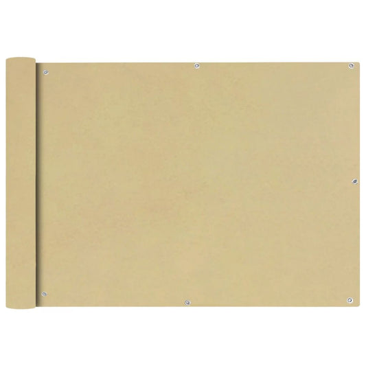 Parvekkeen suoja Oxford-kangas 75x400 cm Beige - Sisustajankoti.fi