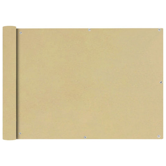 Parvekkeen suoja Oxford-kangas 75x600 cm Beige - Sisustajankoti.fi