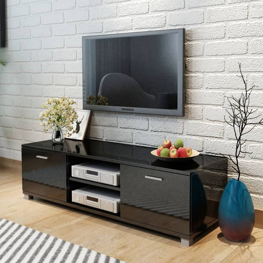 TV-taso Korkeakiilto musta 140x40,3x34,7 cm - Sisustajankoti.fi