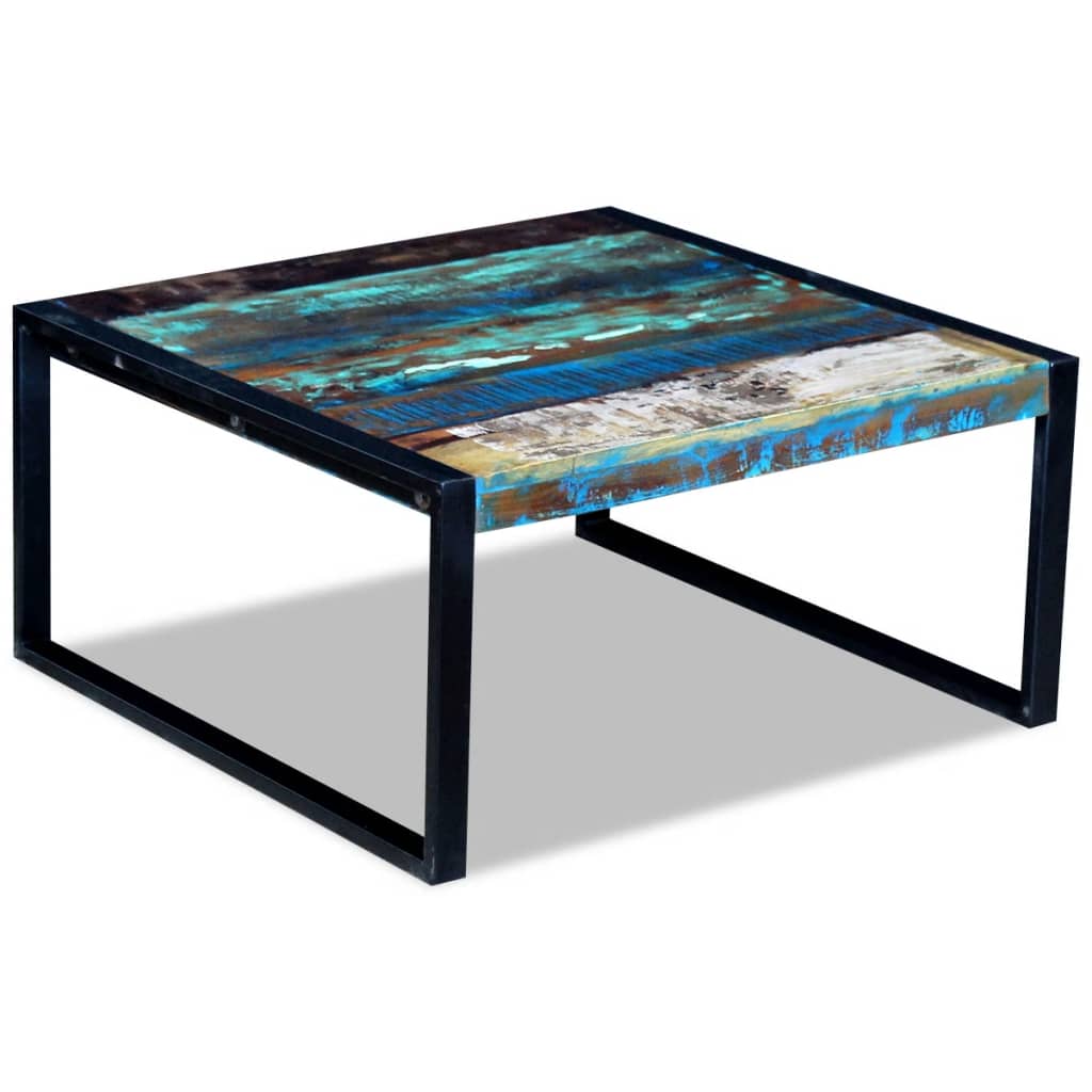 Sohvapöytä täysi kierrätyspuu 80x80x40 cm - Sisustajankoti.fi