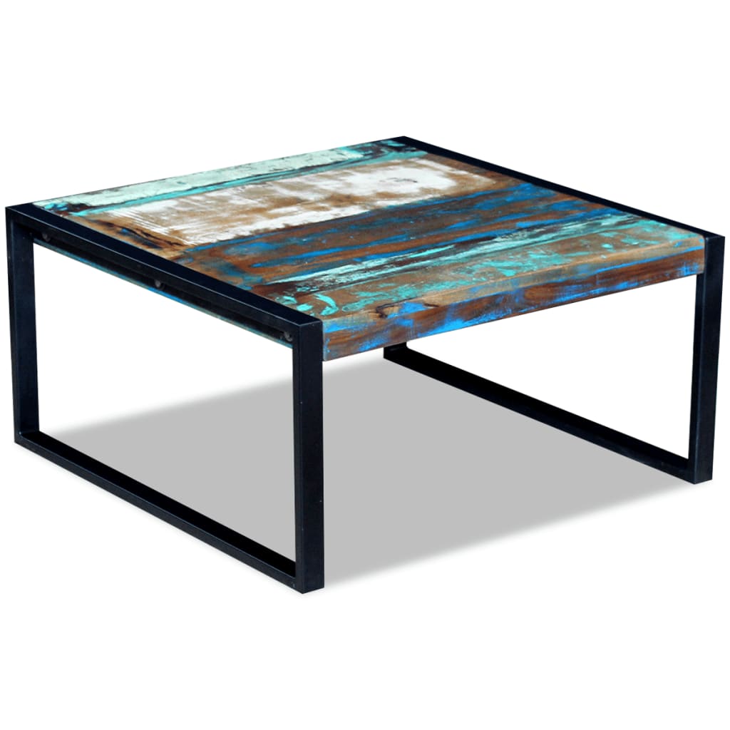 Sohvapöytä täysi kierrätyspuu 80x80x40 cm - Sisustajankoti.fi