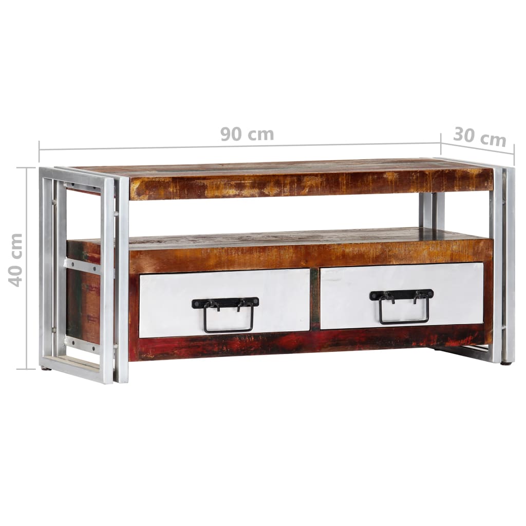 TV-taso 90x30x40 cm täysi kierrätetty puu - Sisustajankoti.fi