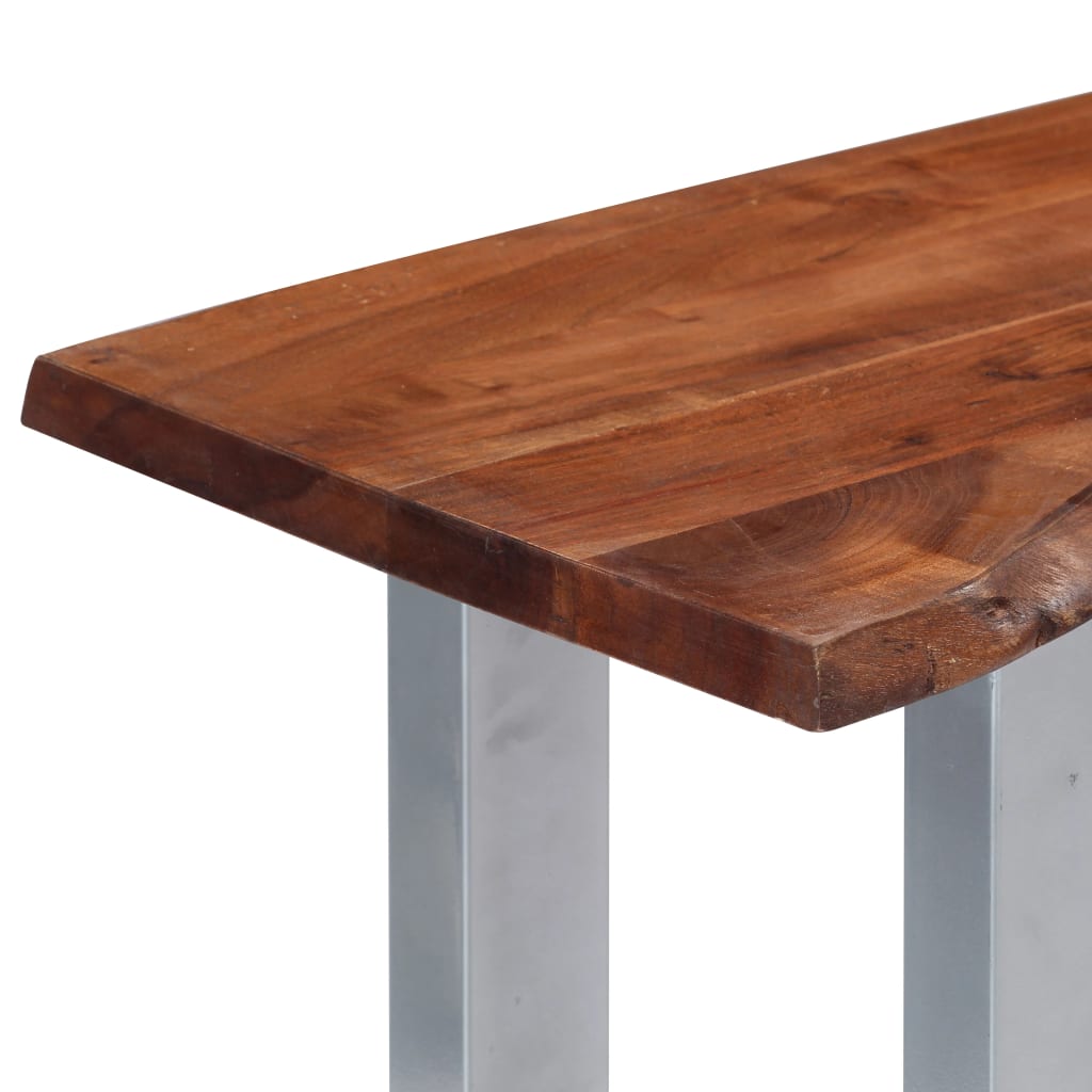 Konsolipöytä 115x35x76 cm akaasiapuu ja rauta - Sisustajankoti.fi