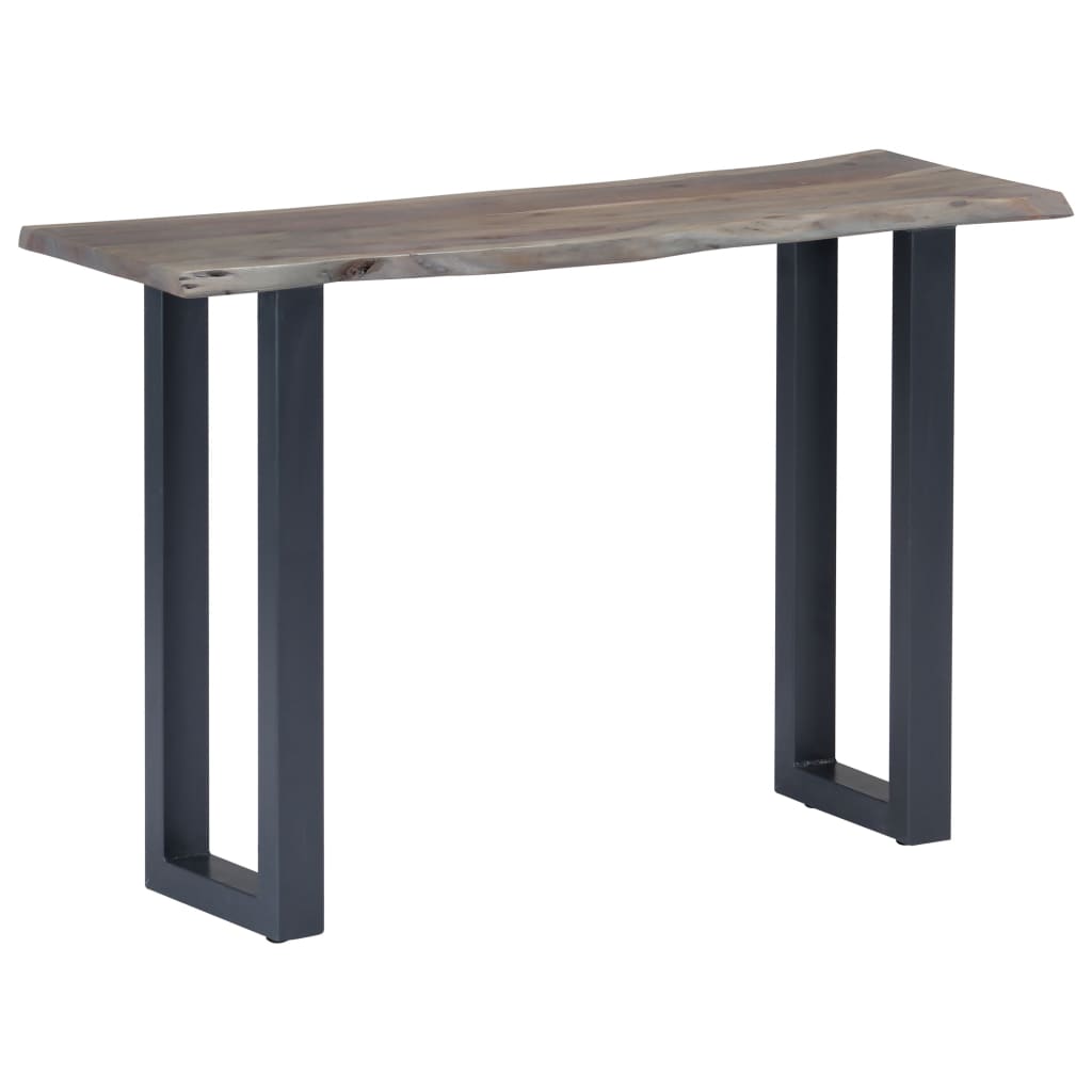 Konsolipöytä harmaa 115x35x76 cm akaasiapuu ja rauta - Sisustajankoti.fi