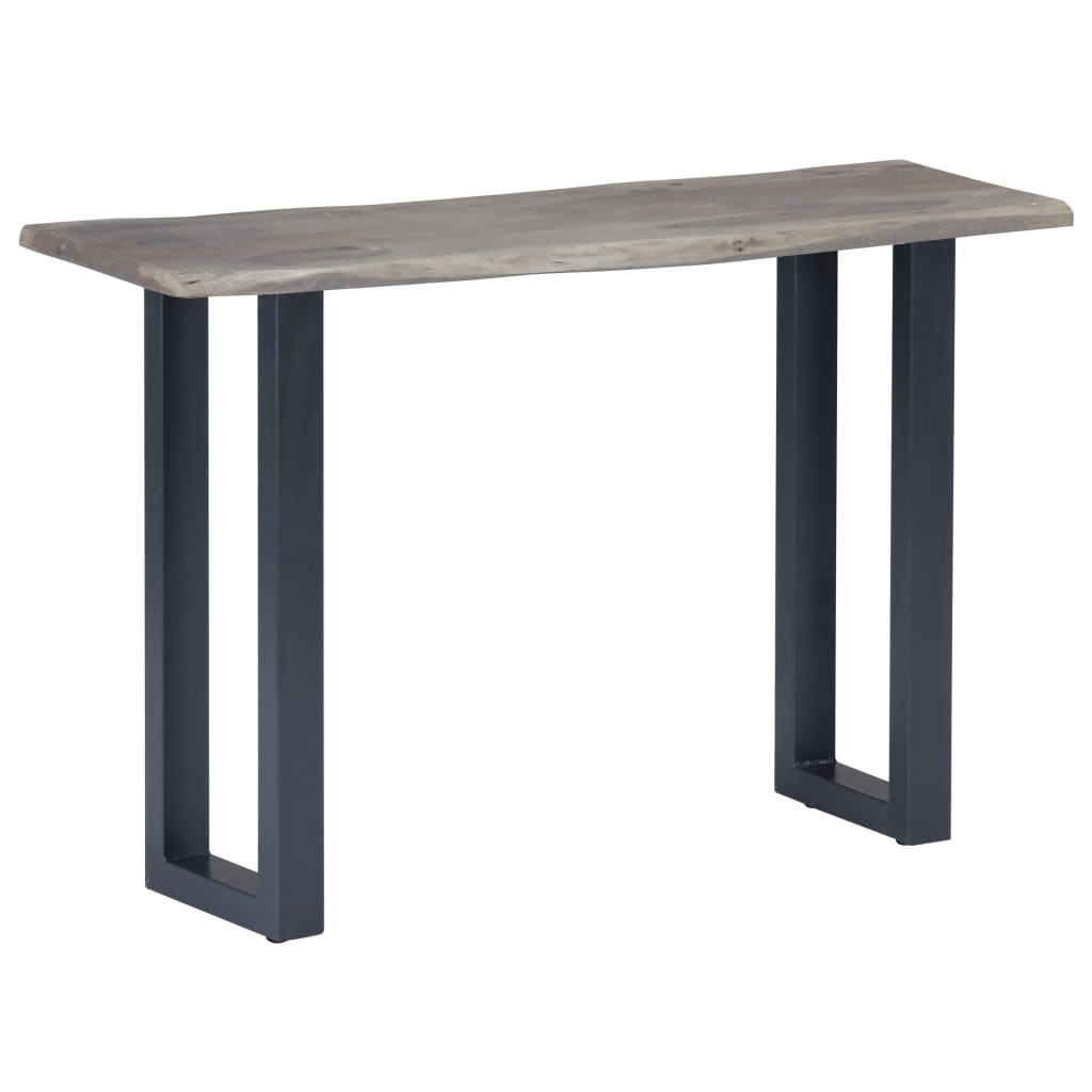 Konsolipöytä harmaa 115x35x76 cm akaasiapuu ja rauta - Sisustajankoti.fi
