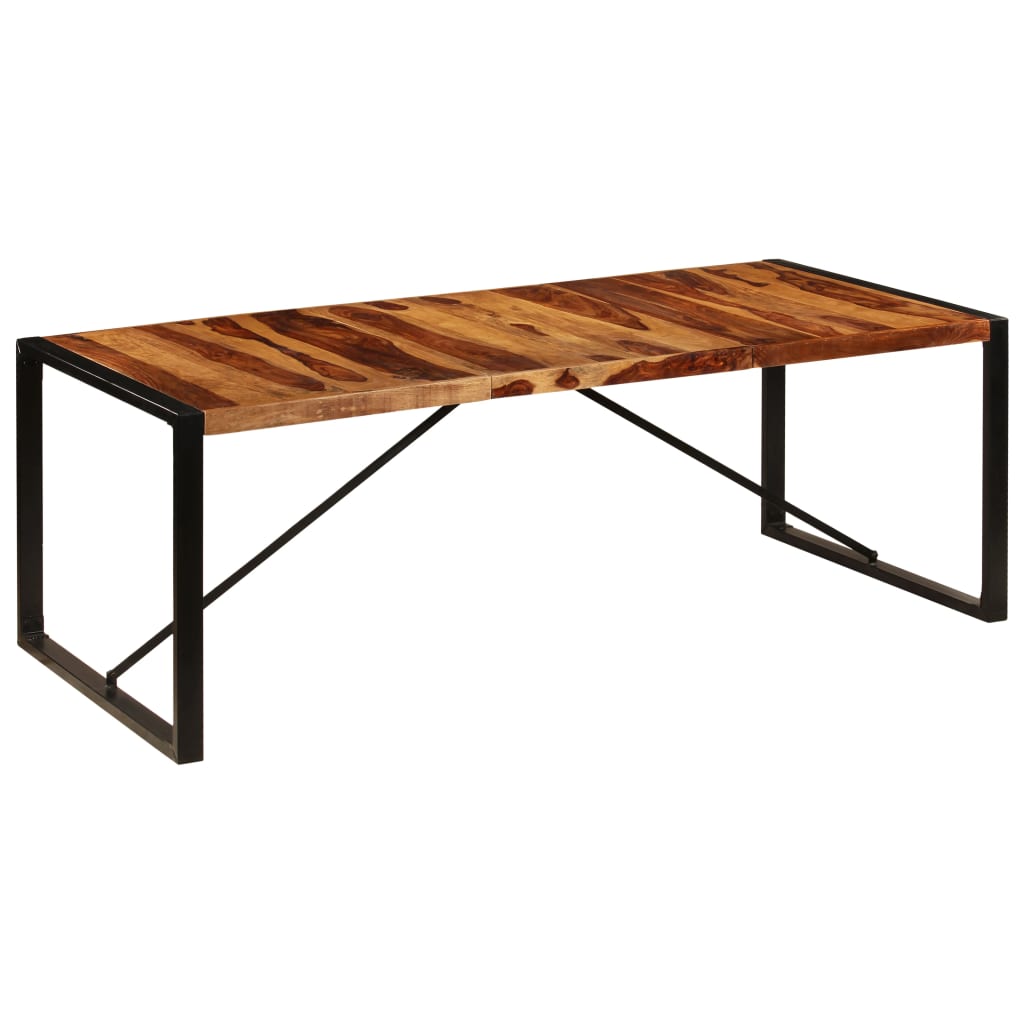 Ruokapöytä 220x100x75 cm kiinteä mangopuu - Sisustajankoti.fi