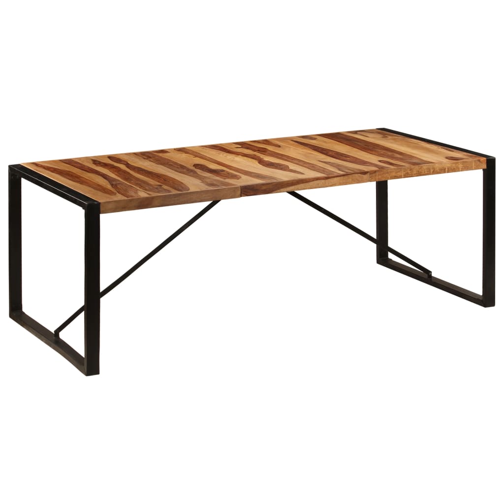 Ruokapöytä 220x100x75 cm kiinteä mangopuu - Sisustajankoti.fi