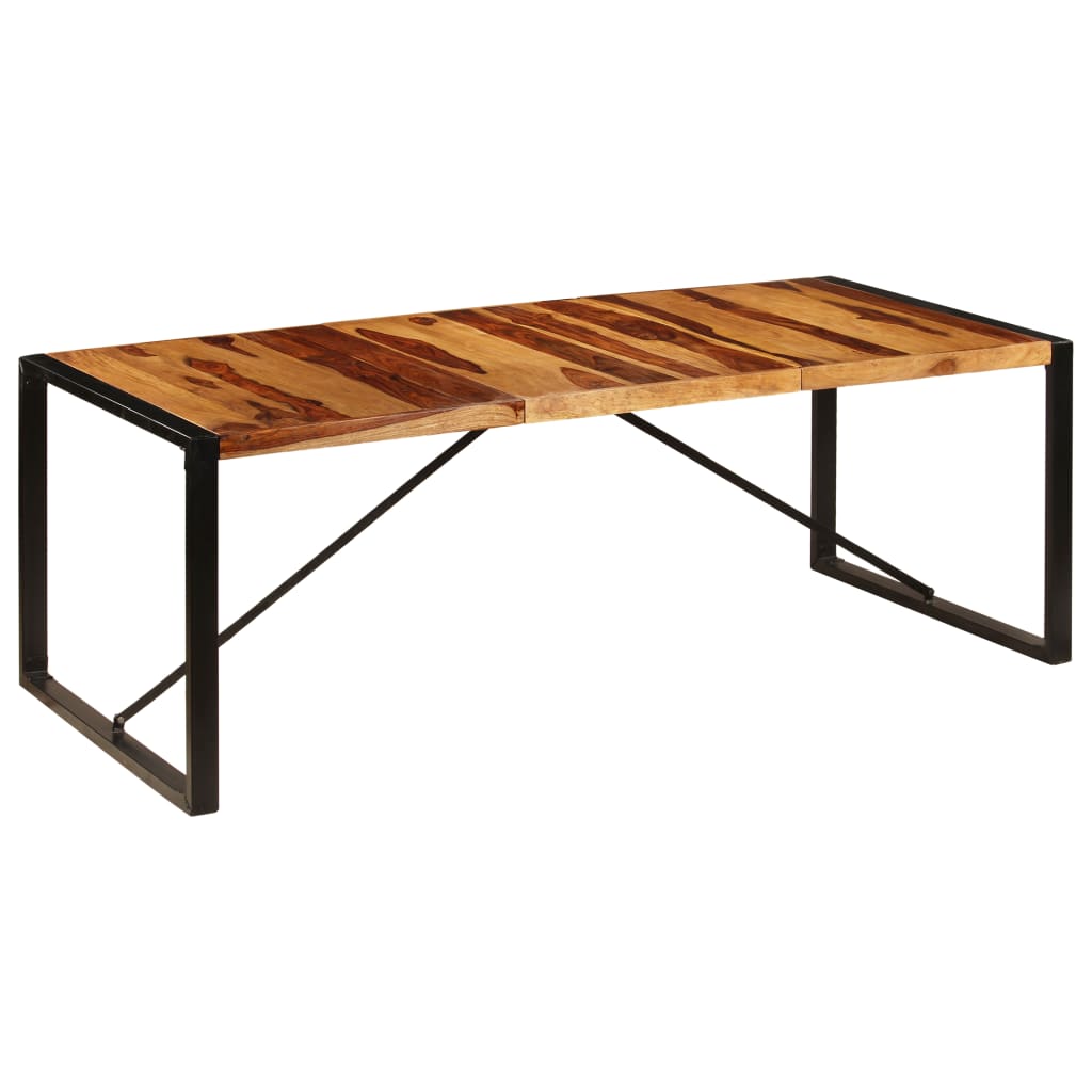 Ruokapöytä 220x100x75 cm kiinteä mangopuu - Sisustajankoti.fi