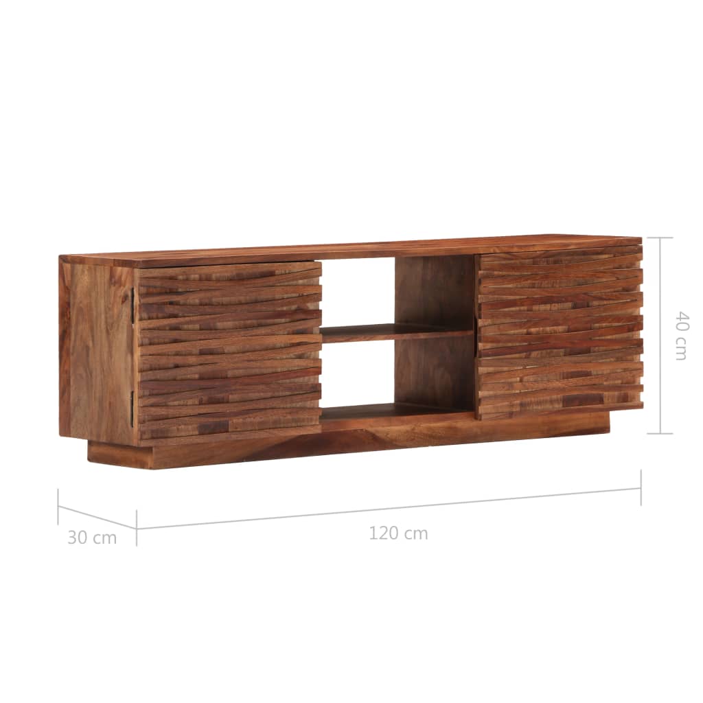 TV-taso 120x30x40 cm täysi seesampuu - Sisustajankoti.fi