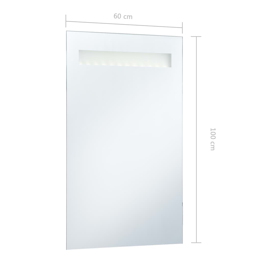 Kylpyhuoneen LED-seinäpeili 60x100 cm - Sisustajankoti.fi