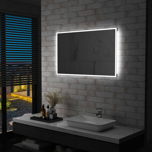 Kylpyhuoneen LED-seinäpeili 100x60 cm - Sisustajankoti.fi