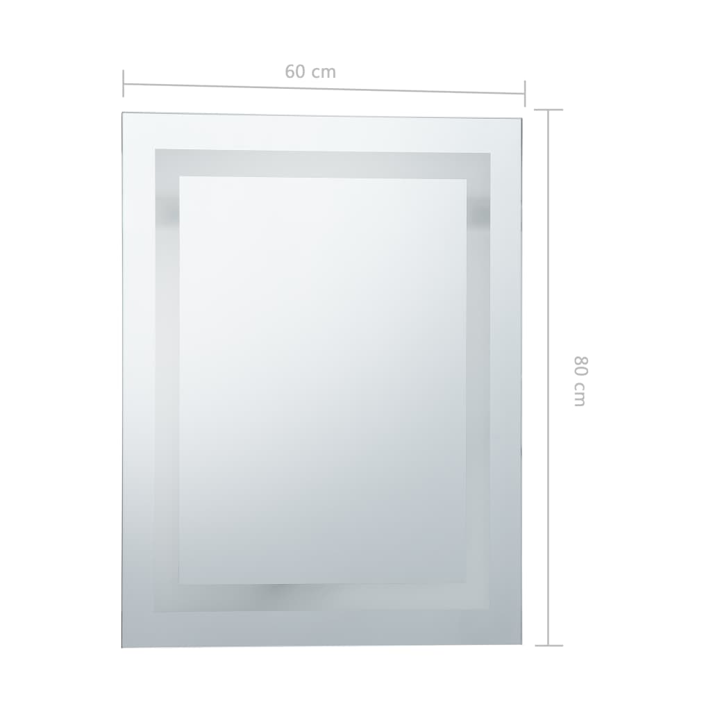 Kylpyhuoneen LED-peili kosketussensorilla 60x80 cm - Sisustajankoti.fi