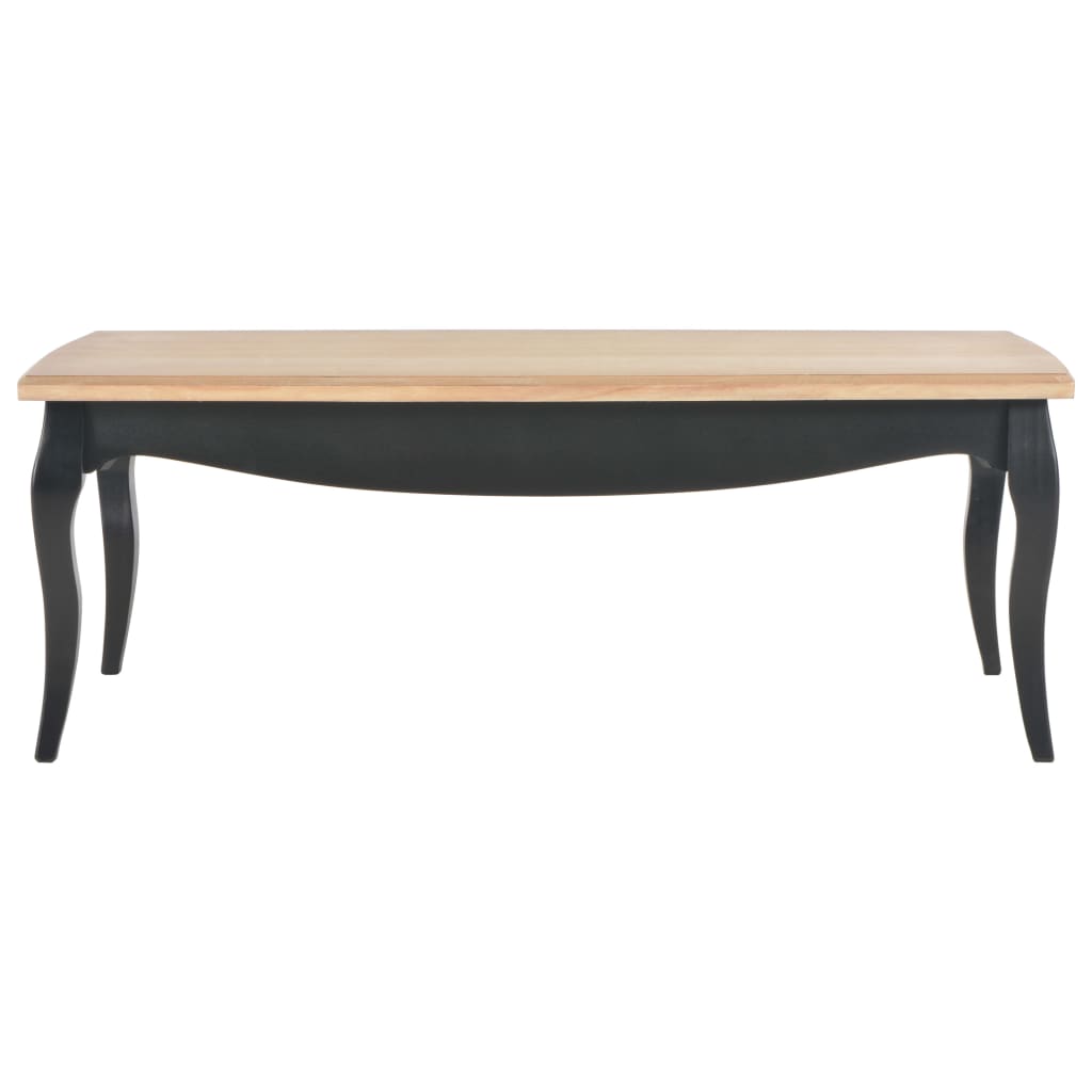 Sohvapöytä musta ja ruskea 110x60x40 cm täysi mänty - Sisustajankoti.fi