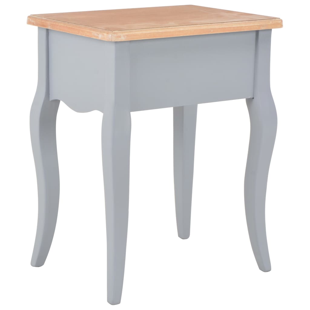 Yöpöytä harmaa ja ruskea 40x30x50 cm mäntypuu - Sisustajankoti.fi