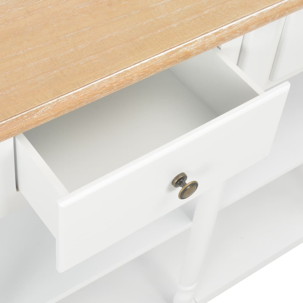 Sivupöytä valkoinen 120x30x76 cm MDF - Sisustajankoti.fi