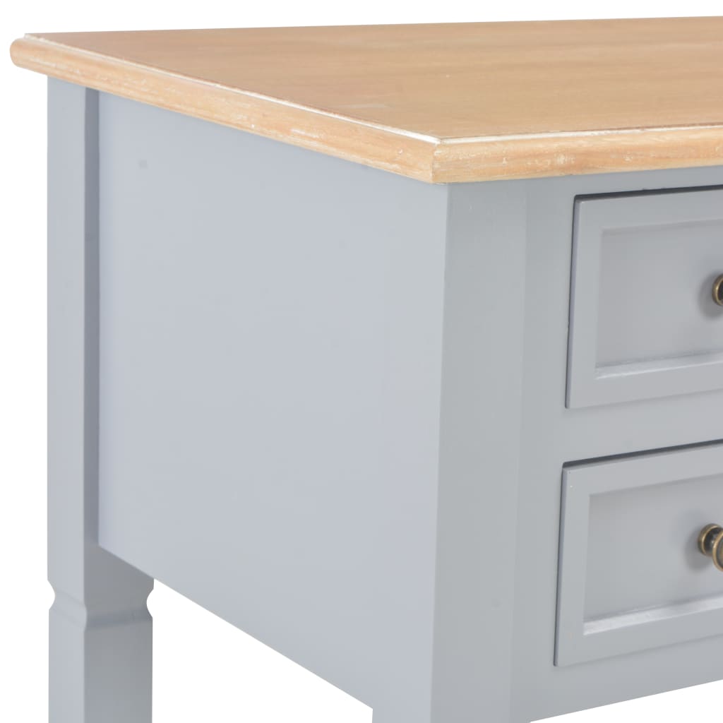Kirjoituspöytä harmaa 109,5x45x77,5 cm puinen - Sisustajankoti.fi