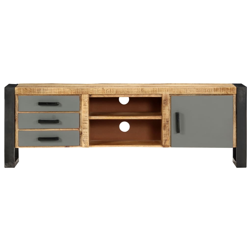 TV-taso 120x30x40 cm täysi mangopuu - Sisustajankoti.fi