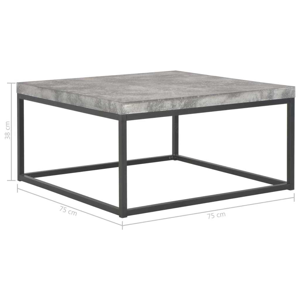 Sohvapöytä 75x75x38 cm betonityyli - Sisustajankoti.fi