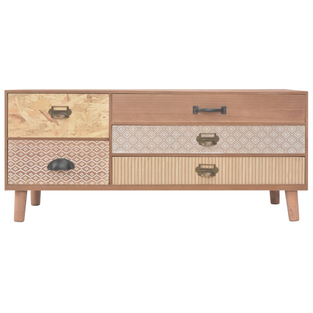 TV-kaappi 5 laatikolla 90x30x40 cm täysi mänty - Sisustajankoti.fi