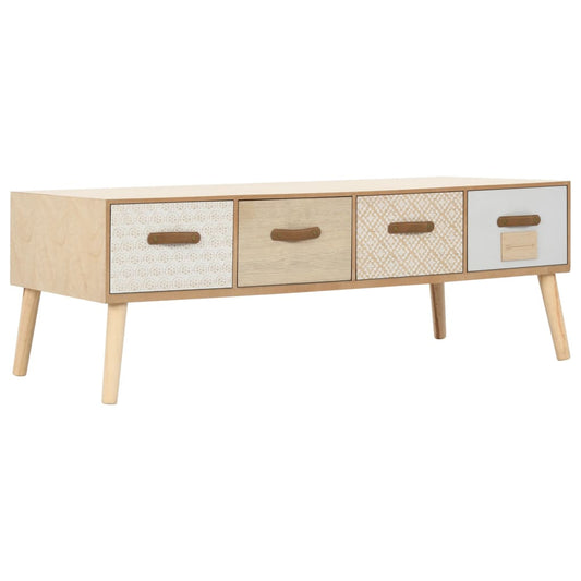 Sohvapöytä 4 laatikolla 110x50x40 cm täysi mänty - Sisustajankoti.fi