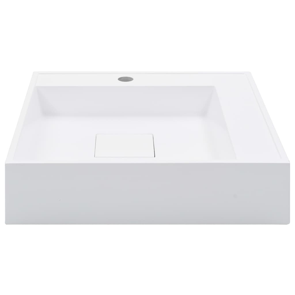 Pesuallas 50x50x12,3 cm mineraali-/marmorivalu valkoinen - Sisustajankoti.fi