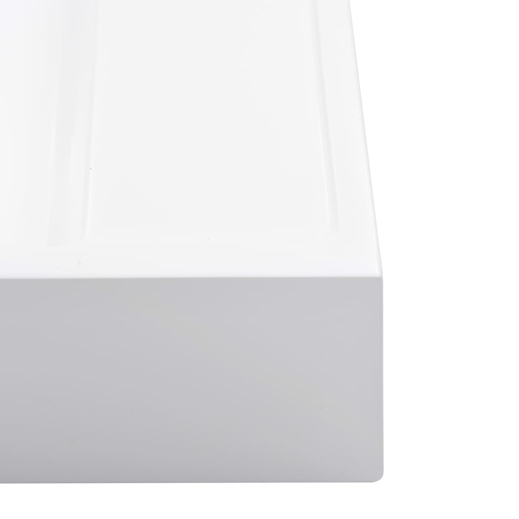 Pesuallas 50x50x12,3 cm mineraali-/marmorivalu valkoinen - Sisustajankoti.fi