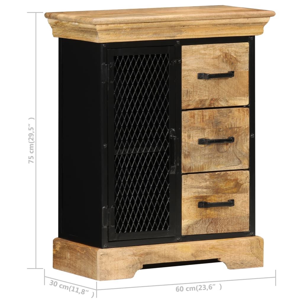 Senkki 60x30x70 cm täysi mangopuu - Sisustajankoti.fi