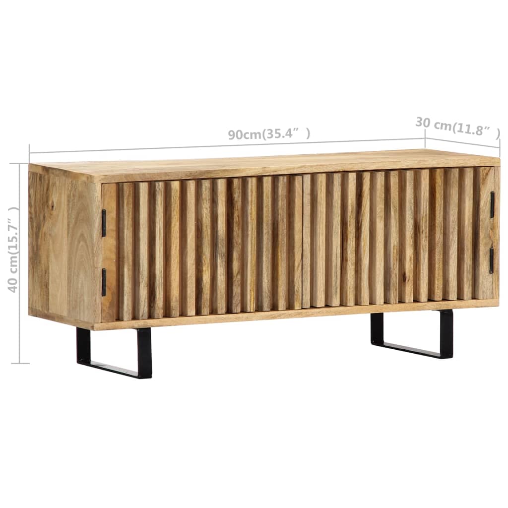 TV-taso 90x30x40 cm täysmangopuu - Sisustajankoti.fi