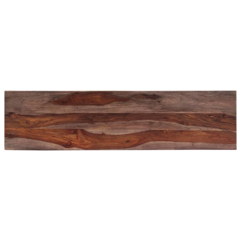 Konsolipöytä harmaa 120x30x76 cm seesampuu - Sisustajankoti.fi