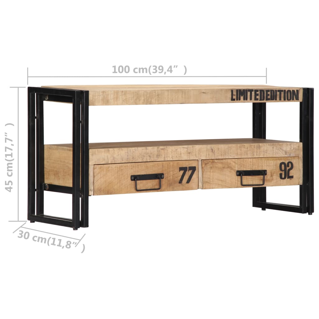 TV-kaappi 100x30x45 cm mangopuu - Sisustajankoti.fi