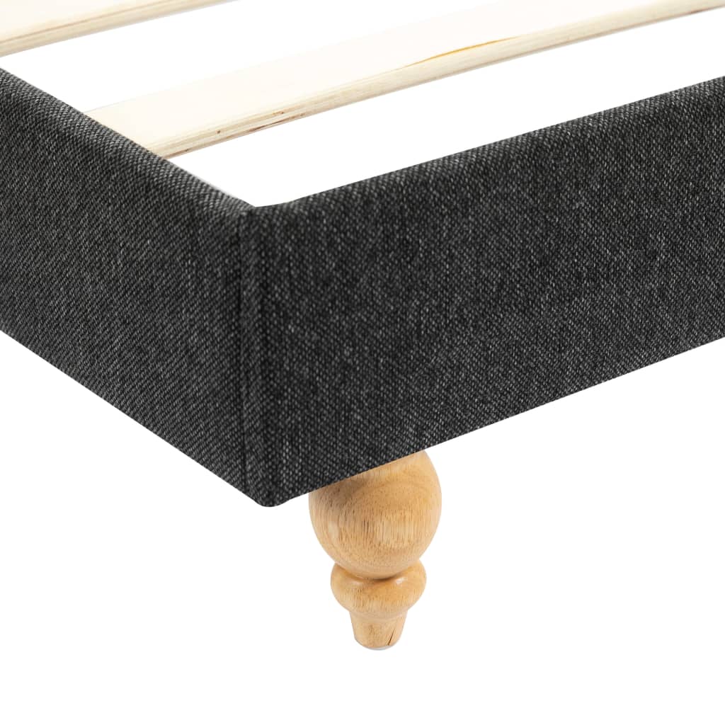 Sängynrunko tummanharmaa juuttikangas 135x190 cm - Sisustajankoti.fi