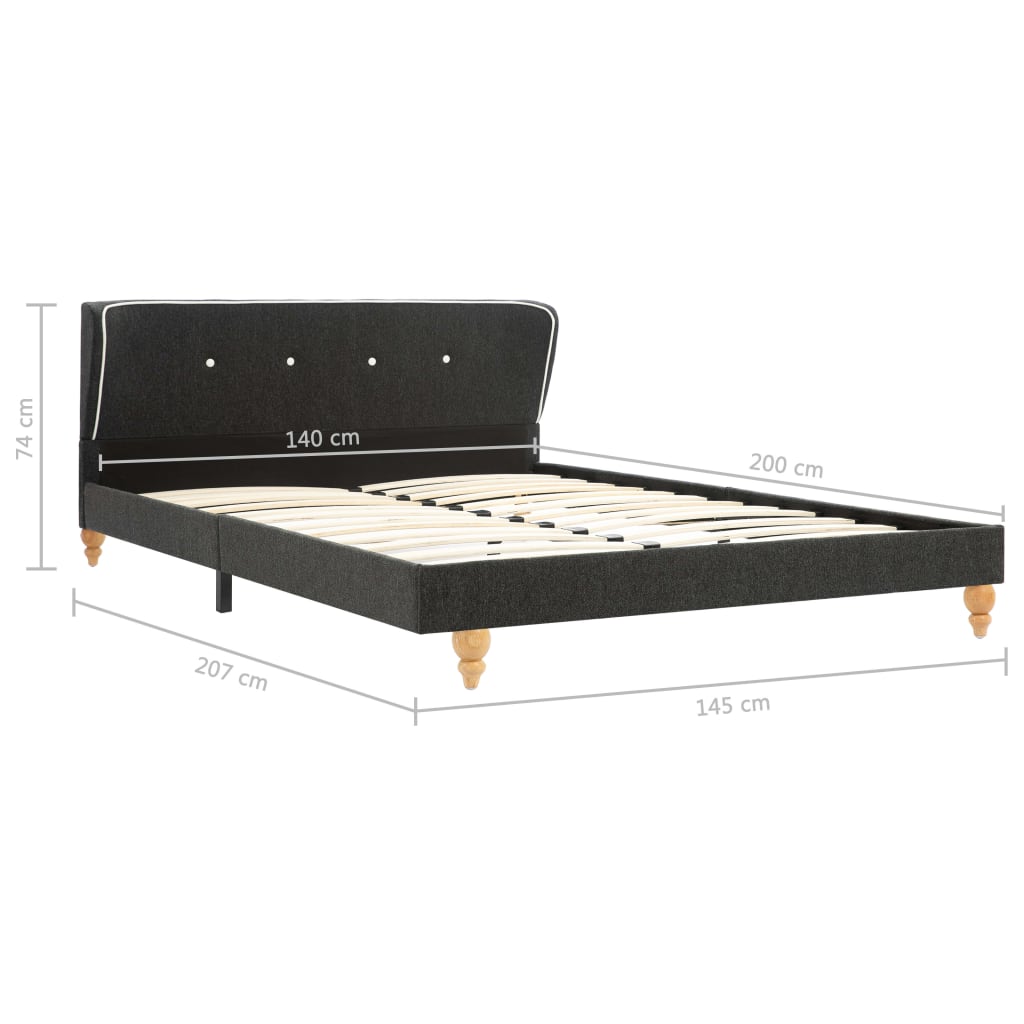 Sängynrunko tummanharmaa juuttikangas 135x190 cm - Sisustajankoti.fi
