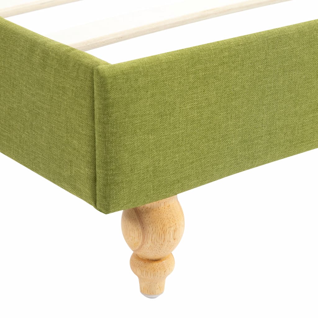 Sängynrunko LED-valolla vihreä kangas 135x190 cm - Sisustajankoti.fi