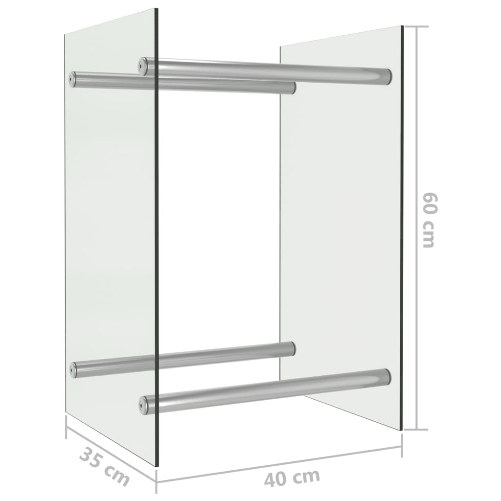 Polttopuuteline läpikuultava 40x35x60 cm lasi - Sisustajankoti.fi