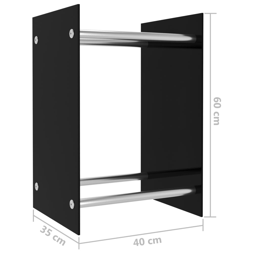 Polttopuuteline musta 40x35x60 cm lasi - Sisustajankoti.fi