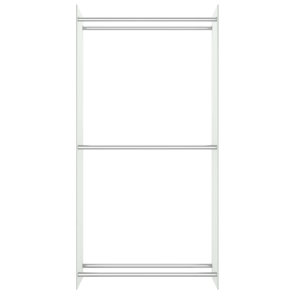 Polttopuuteline valkoinen 80x35x160 cm lasi - Sisustajankoti.fi