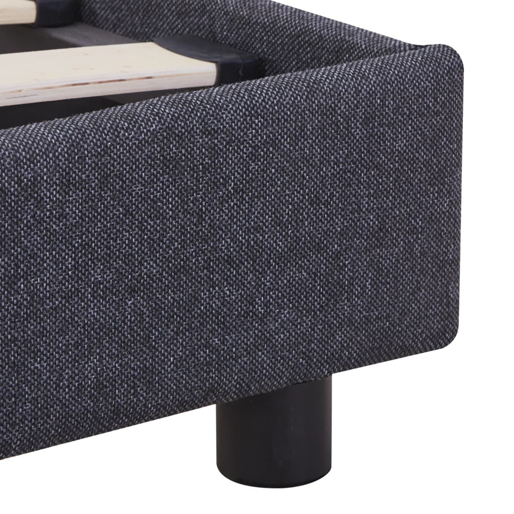 Sängynrunko tummanharmaa kangas 135x190 cm - Sisustajankoti.fi